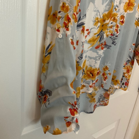 TRIBAL JEANS FLORAL BLOUSE.  SIZE M, LIKE NEW! - Picture 7 of 11